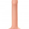 Телесный фаллос на присоске Silicone Bendable Dildo L - 19 см.