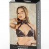 Бордовая сбруя из ошейника с лифом Ladys Arsenal