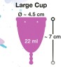 Фиолетовая менструальная чаша Menstrual Cup Large