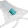 Белые трусики Remote Bow-Tie G-String XL-XXL с вибрацией и анальным стимулятором