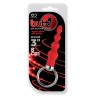 Красная анальная цепочка с колечком  BUTT O 3INCH BUTT PLUG