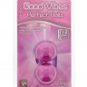 Фиолетовые вагинальные шарики на мягкой сцепке GOOD VIBES PERFECT BALLS