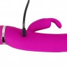 Лиловый вибратор-кролик с функцией сквирта Cumshot Rabbit Vibrator - 24 см.