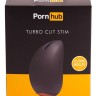 Чёрный клиторальный вибростимулятор Turbo Clit Stim