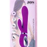 Лиловый вибратор с клиторальным стимулятором JOS JOLY - 19,6 см.
