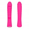 Ярко-розовый вибромассажер 5" Silicone Wild Passion - 19,1 см.