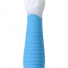 Голубой мини-вибратор S-HANDE MINI 2 с ребрами - 11,8 см.