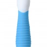 Голубой мини-вибратор S-HANDE MINI 2 с ребрами - 11,8 см.
