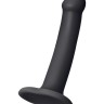 Черный фаллос на присоске Silicone Bendable Dildo S - 17 см.