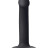 Черный фаллос на присоске Silicone Bendable Dildo S - 17 см.