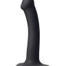 Черный фаллос на присоске Silicone Bendable Dildo S - 17 см.
