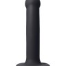 Черный фаллос на присоске Silicone Bendable Dildo S - 17 см.