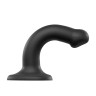 Черный фаллос на присоске Silicone Bendable Dildo S - 17 см.