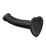 Черный фаллос на присоске Silicone Bendable Dildo S - 17 см.