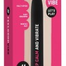 Черный гладкий вибромассажер Feelgood Vibe #Keep calm and vibrate - 17,2 см.