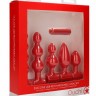 Красный анальный вибронабор USB-Rechargeable Anal Set