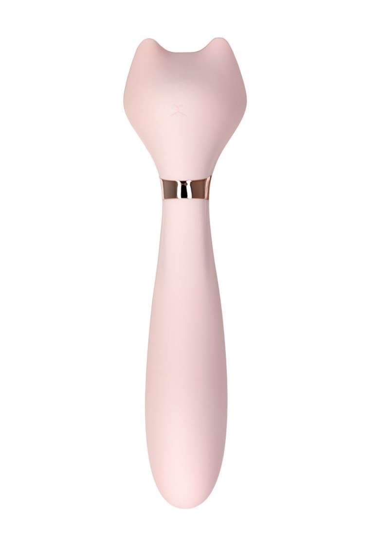 Нежно-розовый вибратор Sinjoys CAT Coco - 21,3 см.