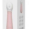 Розовый силиконовый мини-вибромассажер RIBBED BABY BOO - 12 см.