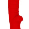 Красный вибромассажер 5" Silicone Wild Passion - 19,1 см.