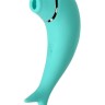 Бирюзовый вакуум-волновой стимулятор клитора Dolphin с вибрацией