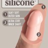 Телесный фаллоимитатор 8" Silicone Dual Density Cock - 22,8 см.