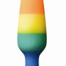 Радужная пробка Colours Pride Edition Pleasure Plug Small - 11 см.