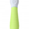 Лаймовый мини-вибратор S-HANDE MINI 2 с ребрами - 11,8 см.