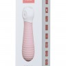Лаймовый мини-вибратор S-HANDE MINI 2 с ребрами - 11,8 см.
