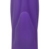 Фиолетовый вибратор с клиторальным отростком Lady Bi - 22,1 см.
