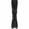 Чёрный вибратор E-Stimulation Rabbit Vibrator с электростимуляцией - 19 см.