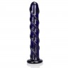 Фаллоимитатор цвета индиго Swirl Indigo - 17 см.