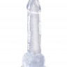 Прозрачный фаллоимитатор 7" Cock with Balls - 20,3 см.