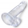 Прозрачный фаллоимитатор 7" Cock with Balls - 20,3 см.