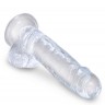 Прозрачный фаллоимитатор 7" Cock with Balls - 20,3 см.