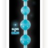 Голубая анальная цепочка-елочка Pleasure Beads - 30 см.