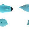 Голубой вибростимулятор-дельфин Lastic Pocket Dolphin - 7,5 см.
