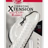 Насадка на пенис с клиторальным вибростимулятором Vibrating XTension with Clit-Rabbit - 17 см.