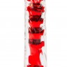 Красный гелевый вибратор - 15 см.