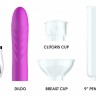 Фиолетовый набор Twister 4 in 1 Rechargeable Couples Pump Kit