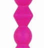 Розовая анальная цепочка-елочка SILICONE BEADS - 24,6 см.