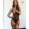Боди с открытым лифом и гартерами Open-cup Strappy Teddy