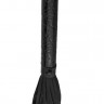 Чёрная многохвостая кожаная плетка Passionate Flogger - 39 см.