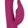 Бордовый вибромассажер-кролик 5" Silicone Bunny Love - 19,1 см.