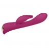 Бордовый вибромассажер-кролик 5" Silicone Bunny Love - 19,1 см.