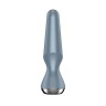 Серая анальная пробка с вибрацией Satisfyer Plug-ilicious 2 - 14 см.