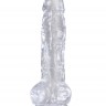 Прозрачный фаллоимитатор 8" Cock with Balls - 22,2 см.