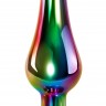 Радужная анальная пробка Rainbow Metal Plug Small - 9,4 см.