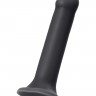 Черный фаллос на присоске Silicone Bendable Dildo XL - 20 см.