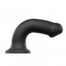 Черный фаллос на присоске Silicone Bendable Dildo XL - 20 см.