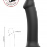 Черный фаллос на присоске Silicone Bendable Dildo XL - 20 см.